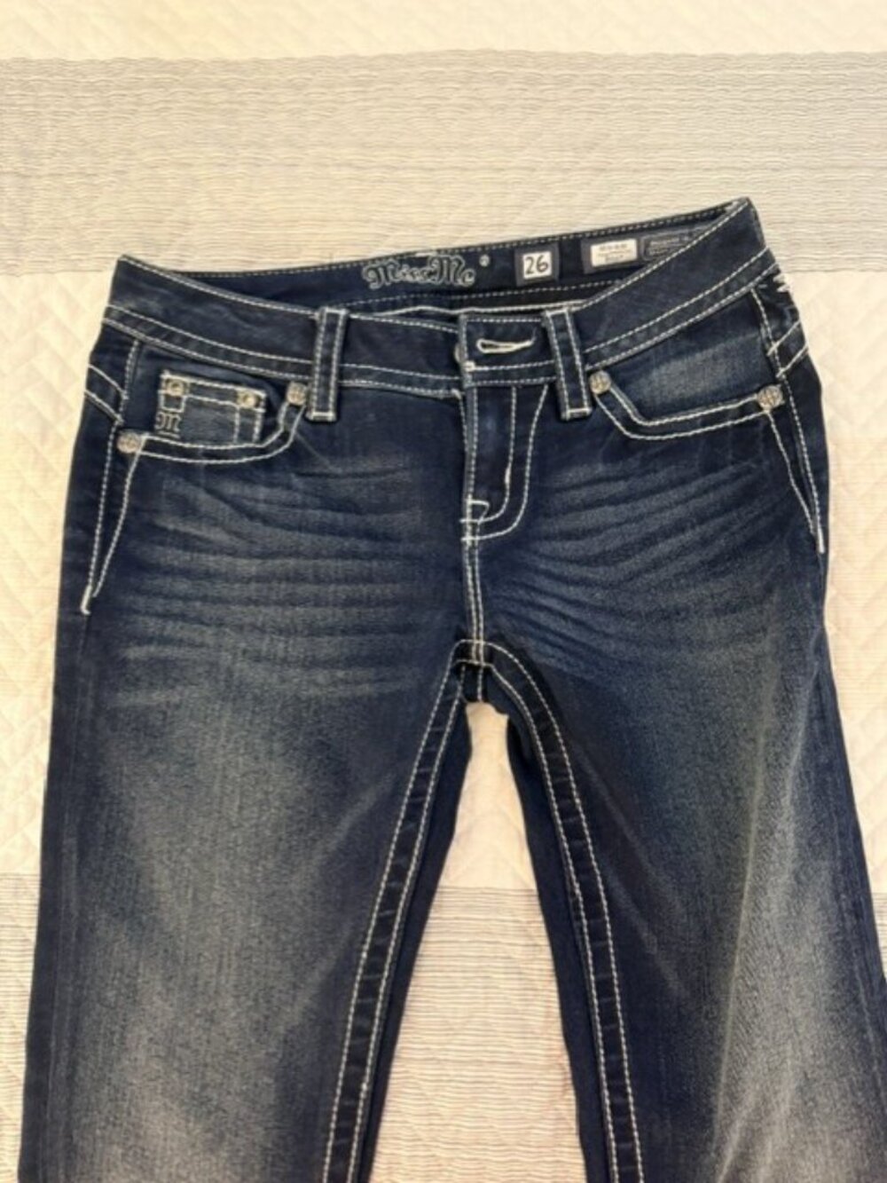 Miss Me Women's Mid Rise Bootcut Denim Jeans - Picture 3 of 6